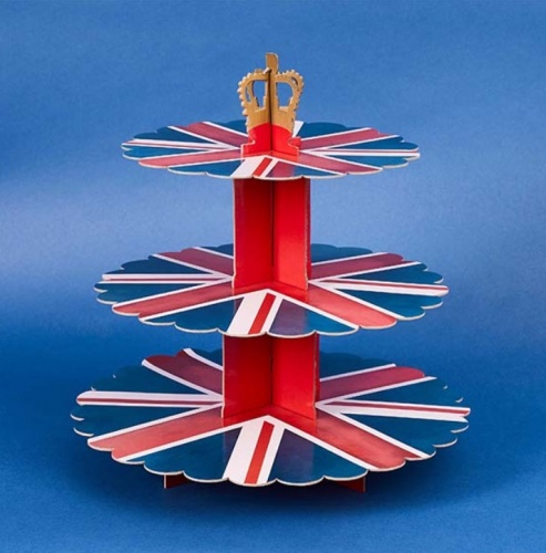 Union Jack 3 Tier Cake Stand